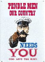 Picture of Lord Kitchener's "Pendle Men, Our Country Needs You"